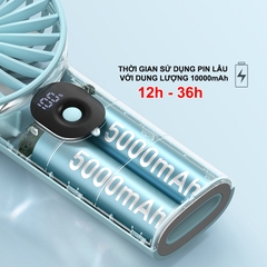 [ MINI ] Quạt sạc cầm tay/ để bàn YOOBAO F3 Plus pin 10.000mAh sử dụng liên tục trong 36h, thiết kế nhỏ nhắn, nhiều màu