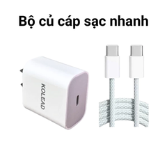 Củ sạc nhanh 2 cổng KOLEAD C89 công suất 25W sạc nhanh an toàn, 2 cổng USB - TypeC thích hợp với mọi loại thiết bị