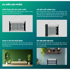 Đèn bắt muỗi chính hãng  Rạng Đông DBM02 , tiêu diệt muỗi và côn trùng hiệu quả, đảm bảo cách điện an toàn