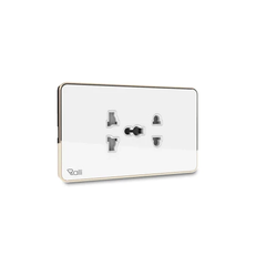Ổ cắm âm tường 2 chấu đa năng Rạng Đông OCAT05K chống giật an toàn, tương thích với mọi loại phích cắm