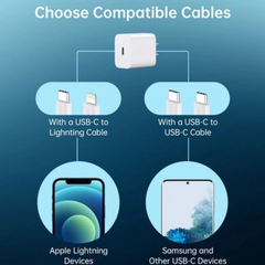 Củ sạc nhanh KOLEAD C86 PD20W 1 cổng TYPE-C - An toàn ổn định, Bảo vệ thiết bị, Không nóng máy cho các dòng điện thoại