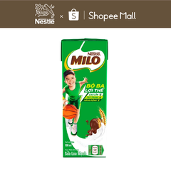 Thùng 48 hộp sữa lúa mạch Nestlé MILO rời x 180ml không màng nhựa (48x180ml)