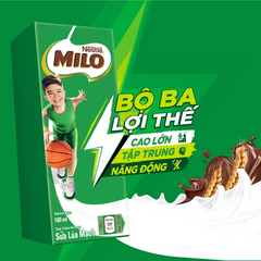Thùng Sữa Lúa Mạch Nestle MILO A2 MỚI 12(4x110ml)