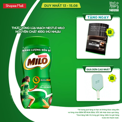 Thức uống lúa mạch Nestlé Milo nguyên chất 400g (hũ nhựa)