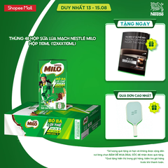 Thùng 48 hộp sữa lúa mạch Nestlé MILO x 110ml (12x4x110ml)