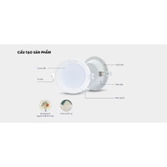 Đèn LED Downlight AT06 Rạng Đông sử dụng Chip LED Hàn Quốc,chất lượng ánh sáng cao, độ bền cao, tiết kiệm điện hiệu quả