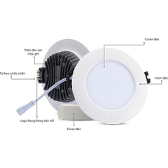 Đèn Led Rạng Đông Âm Trần Dowlight  AT04 thiết kế nhỏ gọn hiện đại trang bị Chip LED Hàn Quốc cải tiến siêu sáng