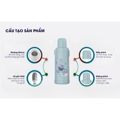Phích đựng nước Rạng Đông 2035 N6.X 2 lít với thiết kế tiện dụng, chất liệu an toàn giữ nhiệt lâu, phù hợp cho gia đình