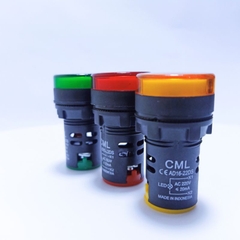 Đèn báo pha tủ điện phi 22mm 220V | Lakisan | Xanh - Đỏ - Vàng