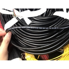 [1m] Dây điện tín hiệu 10cx26AWG ( 0.15mm2) có bọc kim chống nhiễu lõi đồng mạ nhiều màu phân biệt - Vỏ ngoài màu đen