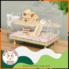 Lồng nuôi hamster mika mái thái full phụ kiện
