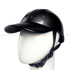 Mũ bảo hiểm lưỡi trai 1/2 đầu không khoét sơn nhúng carbon - MBH kết nửa đầu unisex nam nữ gọn nhẹ, che nắng mưa gió bụi