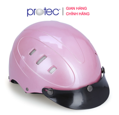 Mũ Bảo Hiểm Nửa Đầu PROTEC ROSA RLW Đơn Màu - Size L, An Toàn, Thời Trang