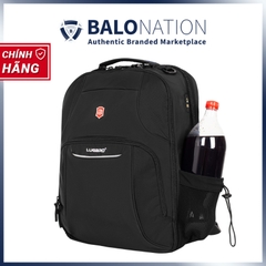 Balo laptop 17 inch LUGBRO Jamboree - Sức chứa lớn, nhiều ngăn, vải trượt nước, đai gài vali, cổng dây sạc