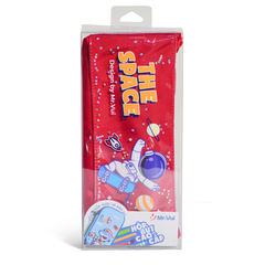 Bóp viết (Hộp bút) MR VUI 004 cho bé trai bé gái lớp 1 2 3 4 5 - Siêu nhẹ, phụ kiện đáng yêu, chống thấm