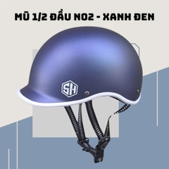 Mũ bảo hiểm 1/2 đầu Napoli N02 kiểu Nhật, Free Size cho vòng đầu 55-58cm - Hàng Chính Hãng
