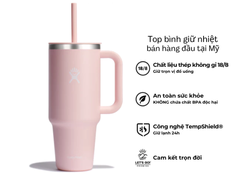 Ly giữ nhiệt Hydro Flask 40 oz Around Travel Tumbler kèm ống hút