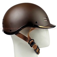 Mũ bảo hiểm cá heo 1/2 đầu SOVAX viền vàng - Gọn nhẹ, thoáng khí, MBH nửa đầu Hoằng Đạt thời trang