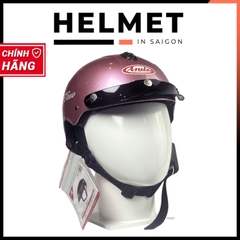 Mũ bảo hiểm 1/2 đầu không kính ANDES 3S108 có hoa dành cho nữ - MBH nửa đầu nhỏ gọn cứng cáp, chống va đập