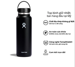 Bình giữ nhiệt Hydro Flask 40 oz Wide Flex Cap có nắp xoay