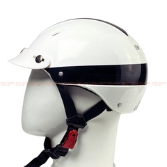 Mũ bảo hiểm 1/2 đầu ĐỨC HUY Xteen 308 size lớn - MBH nửa đầu có khe thông gió, chuẩn an toàn, chịu va đập