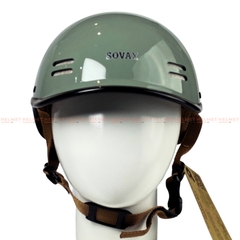 Mũ bảo hiểm cá heo 1/2 đầu SOVAX viền vàng - Gọn nhẹ, thoáng khí, MBH nửa đầu Hoằng Đạt thời trang