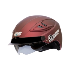 Mũ bảo hiểm 1/2 đầu kính âm GRS A966 - MBH nửa đầu 1 kính chắn gió, lòng nón sâu, lót tháo rời, chịu va đập