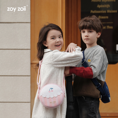 Túi đeo chéo cho bé Zoy Zoii da cao cấp hình tròn cho bé Kid's Messenger Bag B29