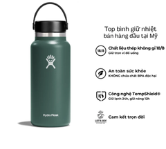 Bình giữ nhiệt Hydro Flask 32 oz Wide Flex Cap có nắp vặn