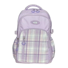 Balo teen HAMI 3318 nhiều ngăn cho học sinh, sinh viên - Dễ thương, trượt nước, có dây nén, đai gài vali