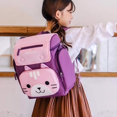 Balo Chống Gù Lớp 1-3 BEDDYBEAR Cho Bé Gái Tiểu Học Thỏ Pipi Màu Tím BJX-XS-002-TIM