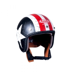Mũ Bảo Hiểm Andes 3/4 Đầu Luxury 382DB-Tem Nhám-K72