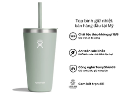 Ly giữ nhiệt Hydro Flask 20oz Around Tumbler Straw Lid có nắp ống hút