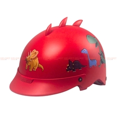 Mũ bảo hiểm trẻ em 1/2 đầu ĐỨC HUY 008 Khủng Long chuẩn an toàn - MBH nửa đầu đáng yêu cứng cáp, thời trang