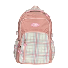 Balo teen HAMI 3318 nhiều ngăn cho học sinh, sinh viên - Dễ thương, trượt nước, có dây nén, đai gài vali