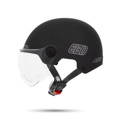 Mũ bảo hiểm 1/2 đầu EGO E-21 có kính - MBH nửa đầu an toàn, có khe thông gió, núm tăng chỉnh size linh hoạt