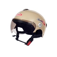 Mũ bảo hiểm 1/2 đầu ANDES 3S108 có kính tem hoa mai - MBH nửa đầu chắn gió nắng, chuẩn an toàn, gọn nhẹ bền