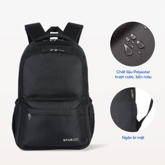 Balo laptop 15.6 inch STARGO Famil chất vải trượt nước, bền màu, siêu nhẹ, quai đeo thoáng khí