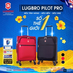 Vali Hành Lý Xách Tay Siêu Nhẹ LUGBRO PILOT PRO - Bảo Hành Trọn Đời