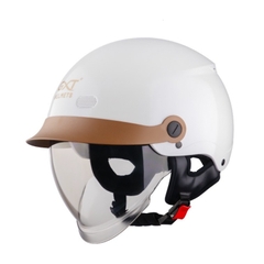 Mũ bảo hiểm1/2 đầu kính âm GXT GX03 vòng đầu lớn - MBH nửa đầu giấu kính cứng cáp, unisex, lòng nón sâu