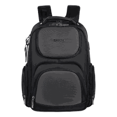 Balo doanh nhân laptop 15.6 inch SAKOS Impona mở rộng 90 độ có cổng sạc USB, tag tên, đai gài cần kéo vali