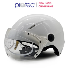 Mũ bảo hiểm 1/2 đầu Có Kính PROTEC VIC, size lớn, độ che phủ sâu hơn