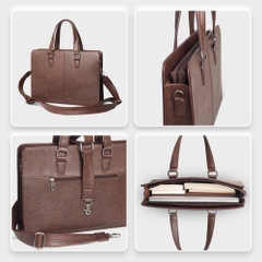 Cặp xách da công sở Laptop 14 inch FADODA FCD312 - Vintage, Cao cấp, Chống thấm nước