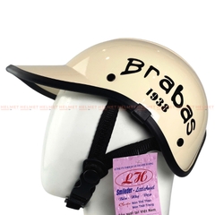 Mũ bảo hiểm lưỡi trai khoét đuôi 1/2 đầu LH Brabas 1938 - MBH kết nửa đầu nữ gọn nhẹ, năng động, che nắng