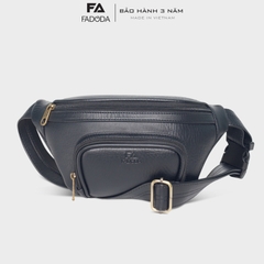 Túi bao tử / đeo chéo da FADODA FDC12 nhiều ngăn, gọn nhẹ, đứng form, chống thấm, không bong tróc, unisex