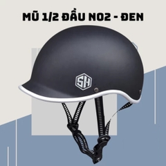 Mũ bảo hiểm 1/2 đầu Napoli N02 kiểu Nhật, Free Size cho vòng đầu 55-58cm - Hàng Chính Hãng