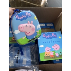 Balo Mẫu Giáo Chống Thất Lạc Cho Bé BEDDYBEAR Heo Peppa Pig Xanh Dương ZS-HEOXANH