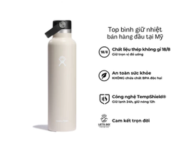 Bình giữ nhiệt Hydro Flask 18 Oz Standard Flex Cap có nắp xoay