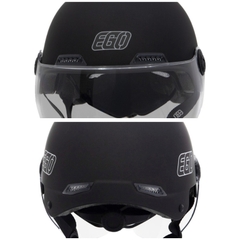 Mũ bảo hiểm 1/2 đầu EGO E-21 có kính - MBH nửa đầu an toàn, có khe thông gió, núm tăng chỉnh size linh hoạt