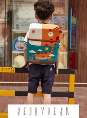 Balo Tiểu Học Chống Gù BEDDYBEAR Cute Bag Họa Tiết Hươu Cao Cổ Cho Bé YE-HUOU